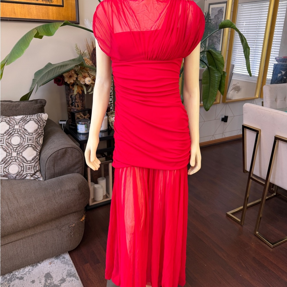 Zara Vibrant Red Maxi Dress